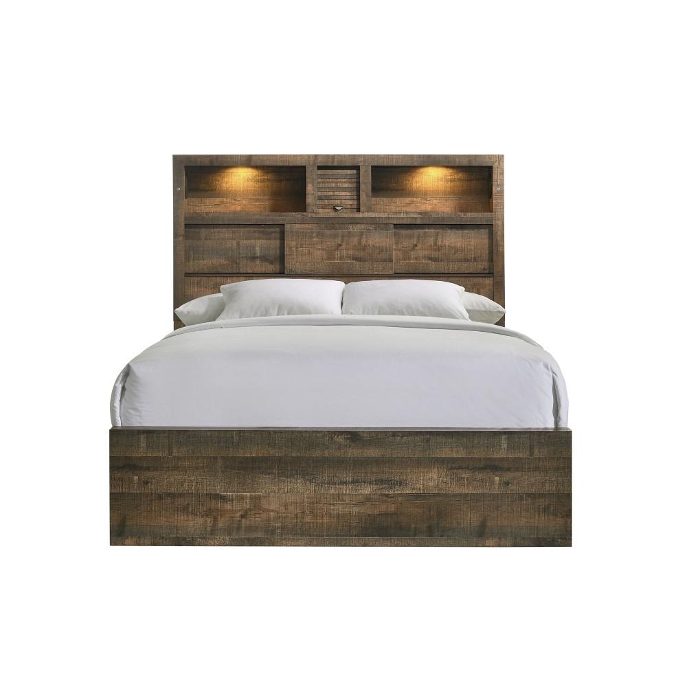 Picket House Furnishings - Beckett Queen Bookcase Panel Bed with Bluetooth - BY520QB veiw 2