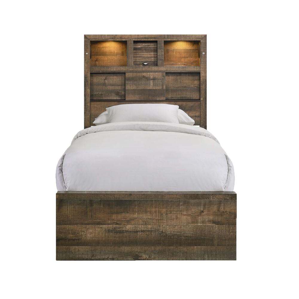Picket House Furnishings - Beckett Twin Bookcase Panel 3PC Bedroom Set with Bluetooth - BY520TB3PC veiw 3