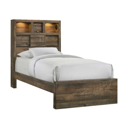 Picket House Furnishings - Beckett Twin Bookcase Panel 4PC Bedroom Set with Bluetooth - BY520TB4PC veiw 4