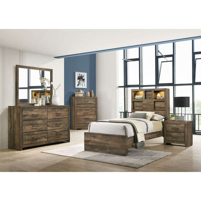 Picket House Furnishings - Beckett Twin Bookcase Panel 6PC Bedroom Set with Bluetooth - BY520TB6PC veiw 3