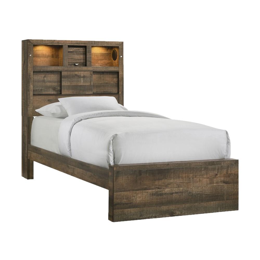 Picket House Furnishings - Beckett Twin Bookcase Panel Bed with Bluetooth - BY520TB veiw 1