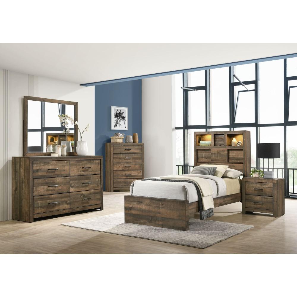 Picket House Furnishings - Beckett Twin Bookcase Panel Bed with Bluetooth - BY520TB veiw 4
