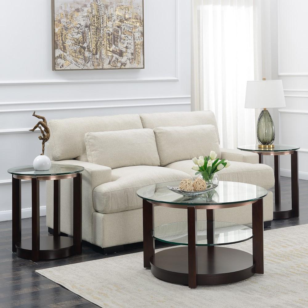 Picket House Furnishings - Benton 3Pc Occasional Table Set Coffee Table And Two End Tables in Espresso - CEL1003PC veiw 1