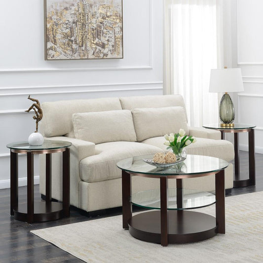 Picket House Furnishings - Benton 3Pc Occasional Table Set Coffee Table And Two End Tables in Espresso - CEL1003PC veiw 1