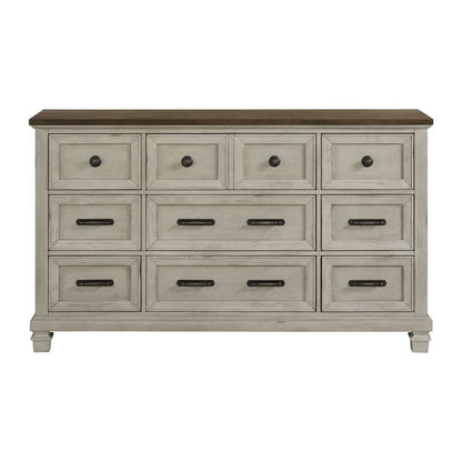 Picket House Furnishings - Bloomfield 9-Drawer Dresser in Medium Brown and Washed Stone - B-9890-7-DR veiw 2