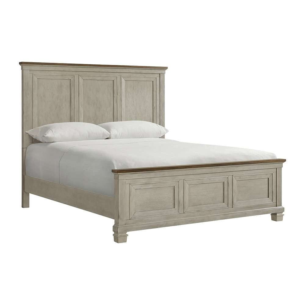 Picket House Furnishings - Bloomfield King Panel Bed in Medium Brown and Washed Stone - B-9890-7-KB veiw 1