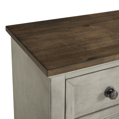 Picket House Furnishings - Bloomfield Queen 5PC Bedroom Set in Medium Brown and Washed Stone - B-9890-7-QB-NSDRC view 7