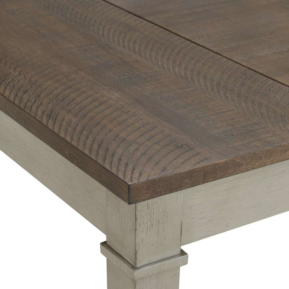Picket House Furnishings - Bloomfield Storage Dining Bench in Medium Brown and Washed Stone - D-9890-7-BN veiw 3