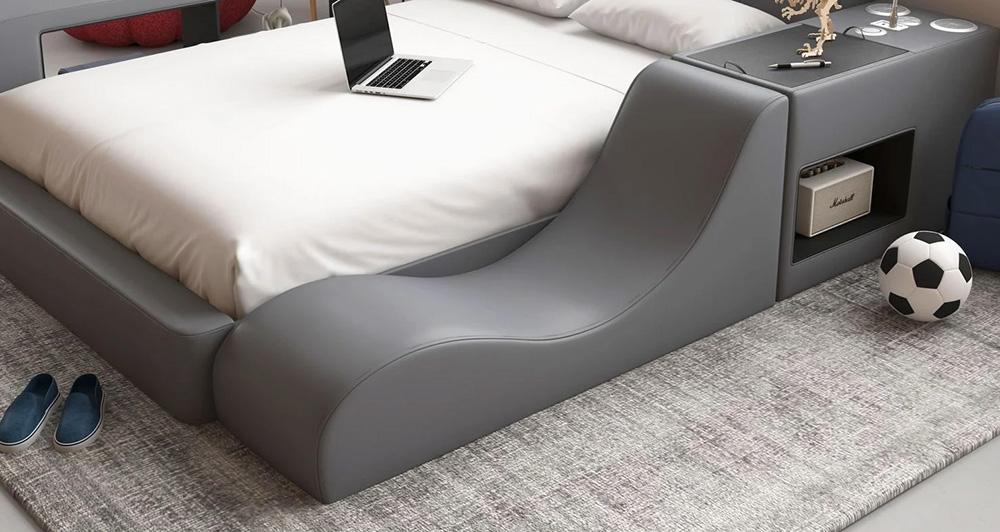 Picket House Furnishings - Booker Lounge Chair in Grey PU - UB-12820-3-LC veiw 3