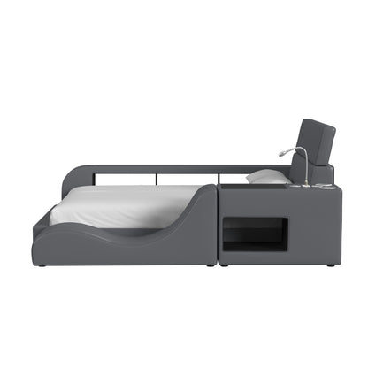 Picket House Furnishings - Booker Lounge Chair in Grey PU - UB-12820-3-LC veiw 4
