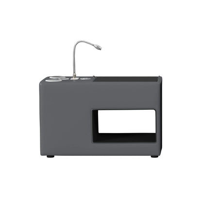 Picket House Furnishings - Booker Nightstand with Electronic Features in Grey PU - UB-12820-3-NS veiw 1