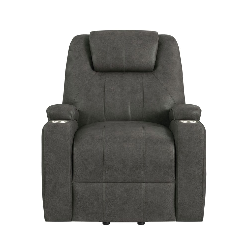 Picket House Furnishings -  Boston Lift Chair with Heat Massage in Simba DK Grey - U-19340-11106-108P view 3