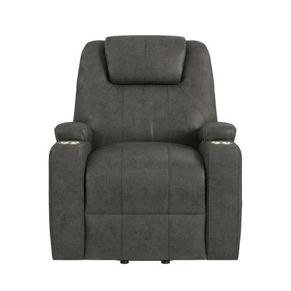 Picket House Furnishings -  Boston Lift Chair with Heat Massage in Simba DK Grey - U-19340-11106-108P view 3