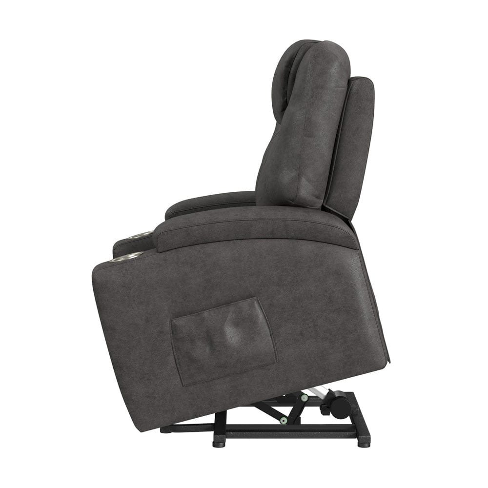 Picket House Furnishings -  Boston Lift Chair with Heat Massage in Simba DK Grey - U-19340-11106-108P view 4