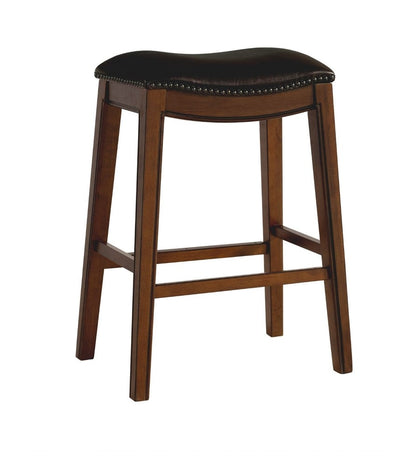 Picket House Furnishings - Bowen 30in Backless Bar Stool in Brown - LFS100BSTDB veiw 1