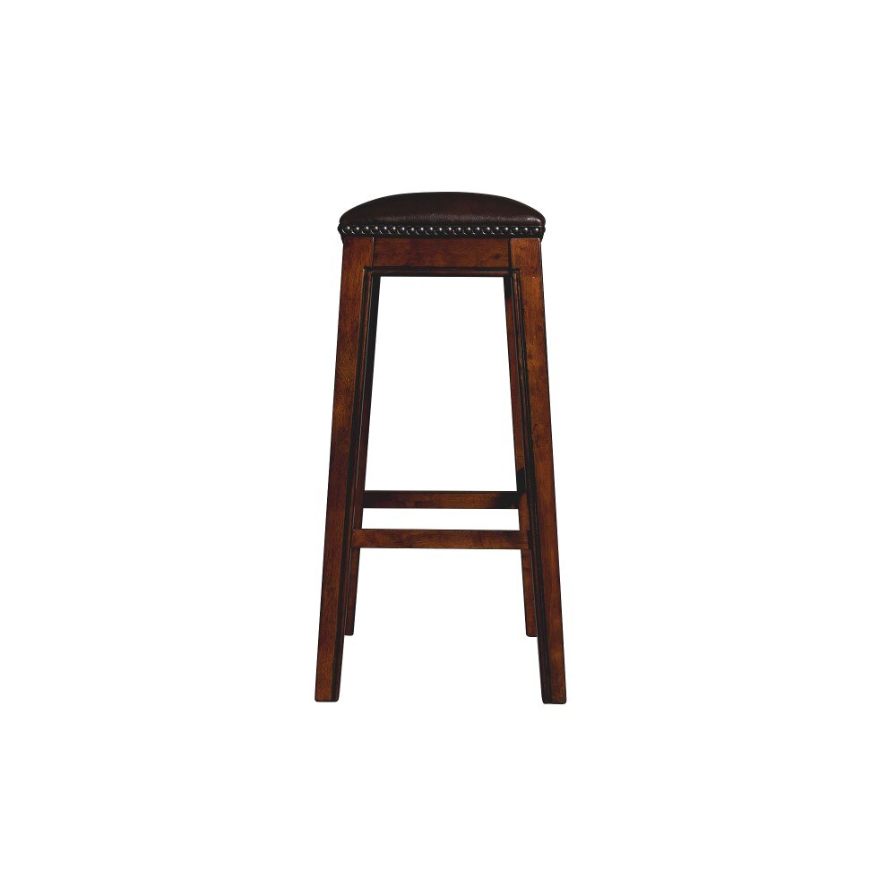 Picket House Furnishings - Bowen 30in Backless Bar Stool in Brown - LFS100BSTDB veiw 2