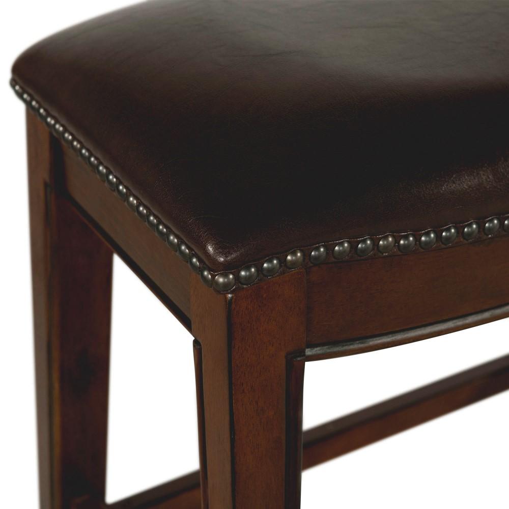 Picket House Furnishings - Bowen 30in Backless Bar Stool in Brown - LFS100BSTDB veiw 5