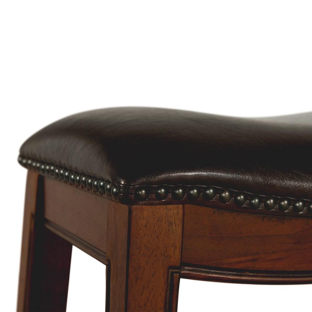 Picket House Furnishings - Bowen 30in Backless Bar Stool in Brown - LFS100BSTDB veiw 6