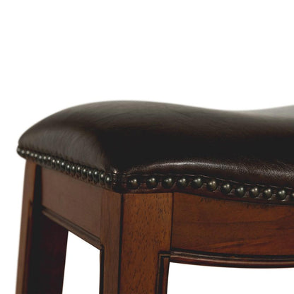Picket House Furnishings - Bowen 30in Backless Bar Stool in Brown - LFS100BSTDB veiw 6