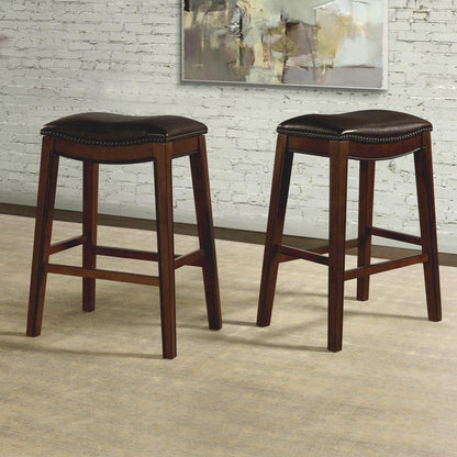 Picket House Furnishings - Bowen 30in Backless Bar Stool in Brown - LFS100BSTDB veiw 11