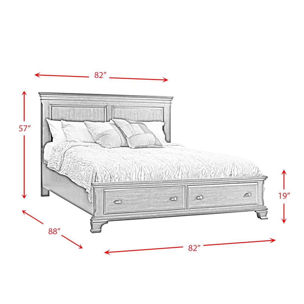 Picket House Furnishings - Brinley Cherry King Storage 3PC Bedroom Set - CN350KB3PC veiw 6