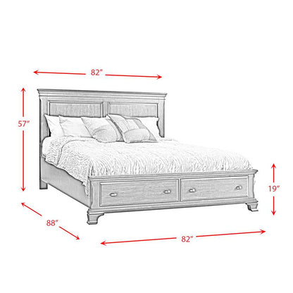 Picket House Furnishings - Brinley Cherry King Storage 3PC Bedroom Set - CN350KB3PC veiw 6