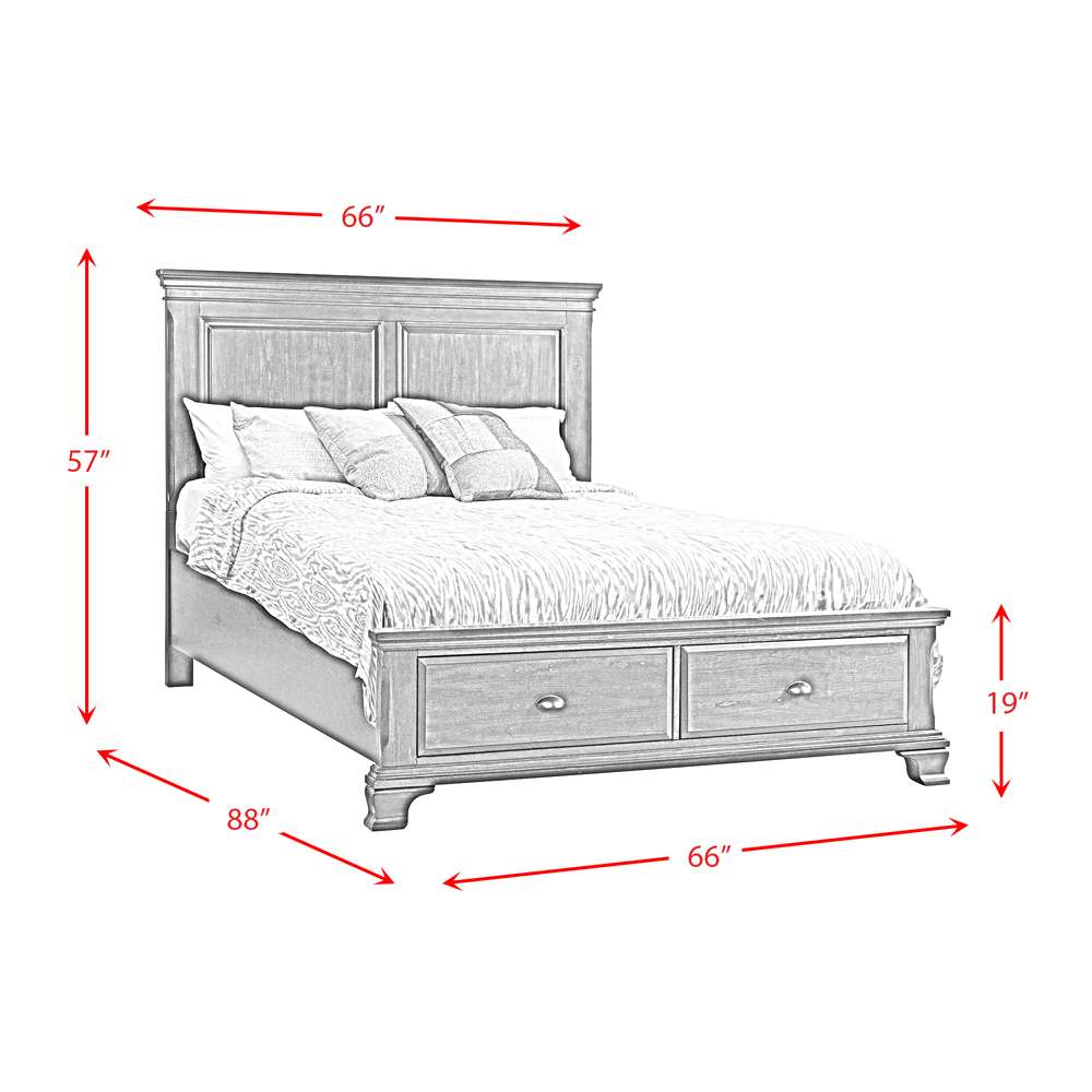 Picket House Furnishings - Brinley Cherry Queen Storage 3PC Bedroom Set - CN350QB3PC veiw 6
