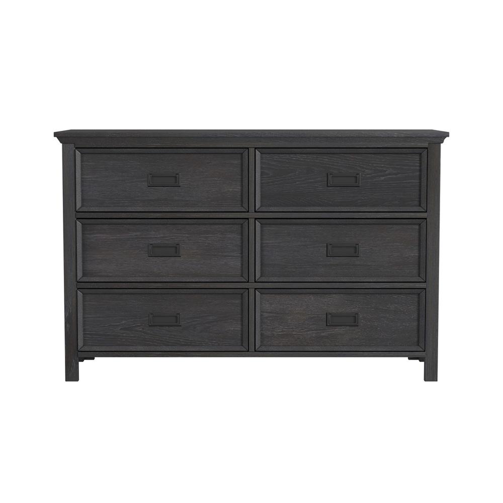 Picket House Furnishings - Brooklyn Kids 6-Drawer Dresser in Charcoal - Y-15760-8-DR veiw 2