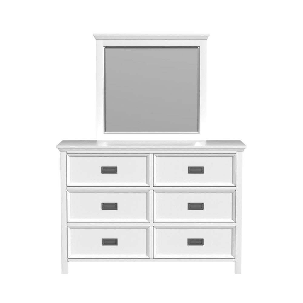 Picket House Furnishings - Brooklyn Kids Dresser and Mirror Set in White - Y-15760-7-DRMR veiw 2