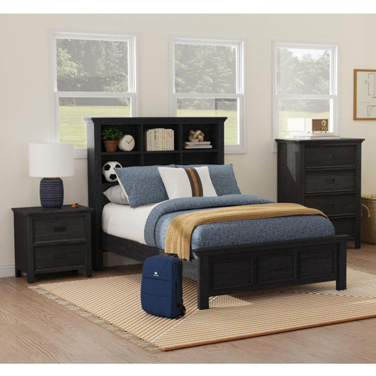 Picket House Furnishings - Brooklyn Kids Full Bookcase 3PC Bedroom Set in Charcoal - Y-15760-8-FB-3PC veiw 1