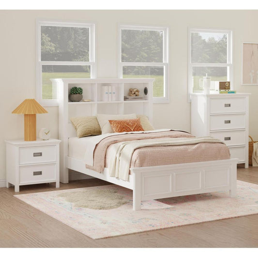 Picket House Furnishings - Brooklyn Kids Full Bookcase 3PC Bedroom Set in White - Y-15760-7-FB-3PC veiw 1