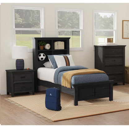 Picket House Furnishings - Brooklyn Kids Twin Bookcase 3PC Bedroom Set in Charcoal - Y-15760-8-TB-3PC veiw 1