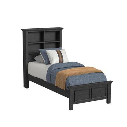Picket House Furnishings - Brooklyn Kids Twin Bookcase 3PC Bedroom Set in Charcoal - Y-15760-8-TB-3PC veiw 4