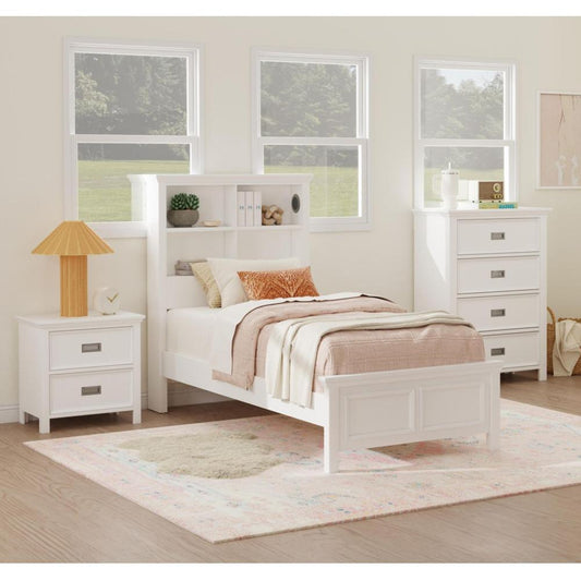 Picket House Furnishings - Brooklyn Kids Twin Bookcase 3PC Bedroom Set in White - Y-15760-7-TB-3PC veiw 1