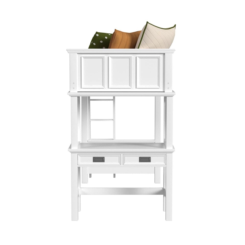Picket House Furnishings - Brooklyn Kids Twin Loft with Ladder and Desk with Speaker 5PC Bedroom Set in White - Y-15760-7-L1-5PC veiw 2