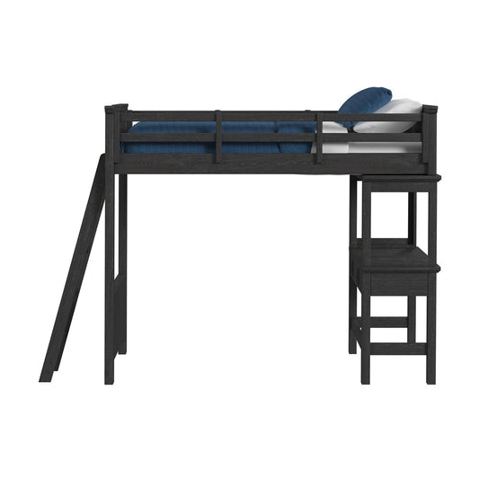 Picket House Furnishings - Brooklyn Kids Twin Loft with Ladder and Desk with Speaker in Charcoal - Y-15760-8-L1 veiw 2