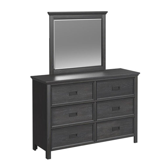 Picket House Furnishings - Brooklyn Kids Twin Over Full Bunk with Ladder 5PC Bedroom Set in Charcoal - Y-15760-8-B4-5PC veiw 2