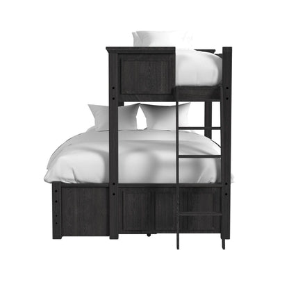 Picket House Furnishings - Brooklyn Kids Twin Over Full Bunk with Ladder and Trundle in Charcoal - Y-15760-8-B5 veiw 3