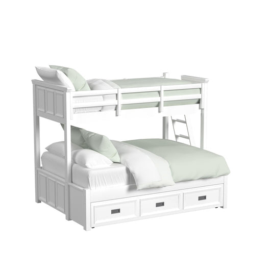 Picket House Furnishings - Brooklyn Kids Twin Over Full Bunk with Ladder and Trundle in White - Y-15760-7-B5 veiw 1