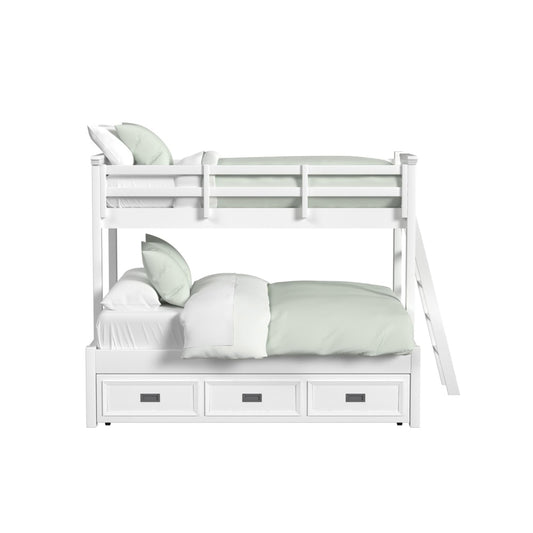 Picket House Furnishings - Brooklyn Kids Twin Over Full Bunk with Ladder and Trundle in White - Y-15760-7-B5 veiw 2