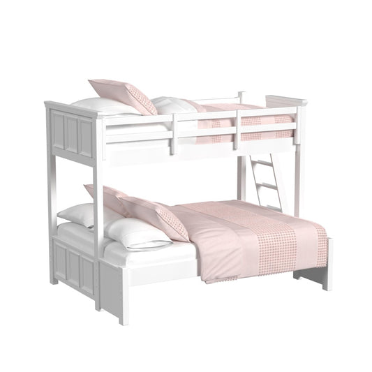 Picket House Furnishings - Brooklyn Kids Twin Over Full Bunk with Ladder in White - Y-15760-7-B4 veiw 1