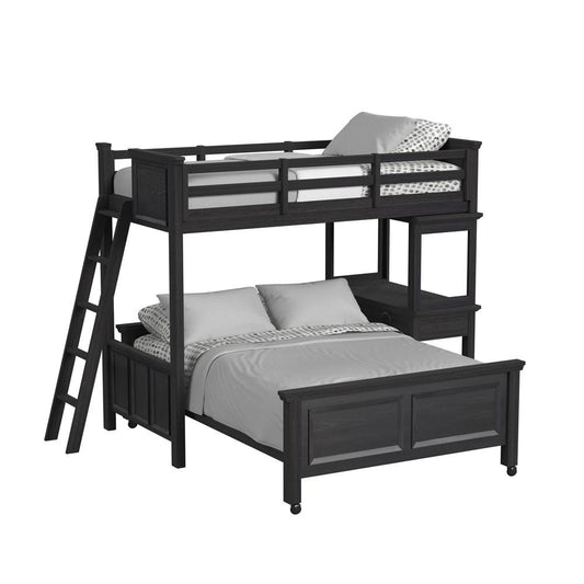 Picket House Furnishings - Brooklyn Kids Twin Over Full Loft with Ladder and Desk with Speaker in Charcoal - Y-15760-8-L3 veiw 1
