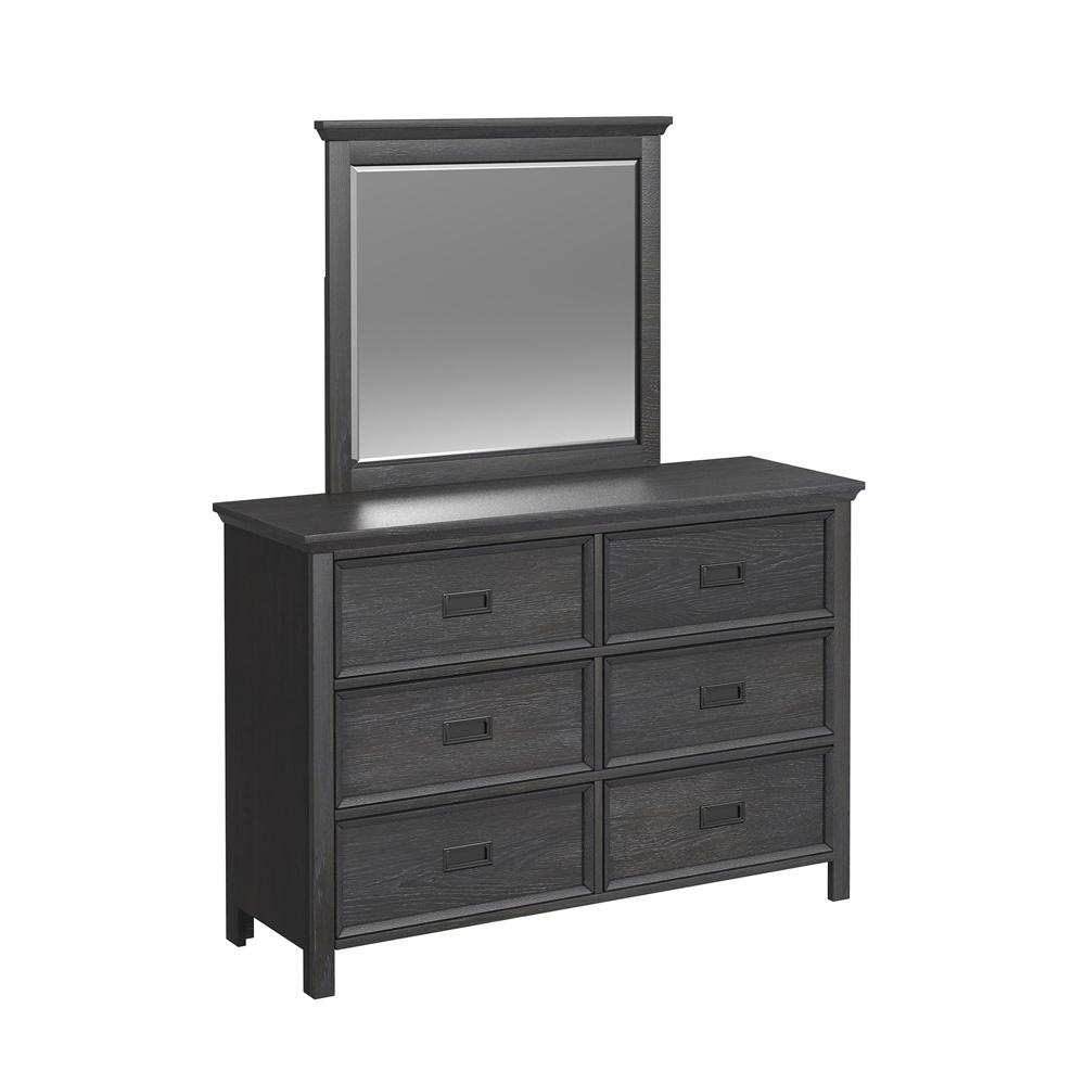 Picket House Furnishings - Brooklyn Kids Twin Over Twin Bunk with Ladder 5PC Bedroom Set in Charcoal - Y-15760-8-B1-5PC veiw 2