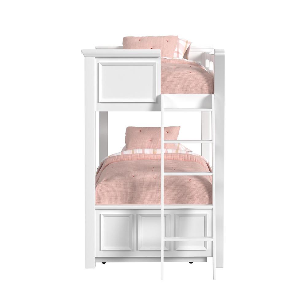 Picket House Furnishings - Brooklyn Kids Twin Over Twin Bunk with Ladder and Trundle in White - Y-15760-7-B2 veiw 3