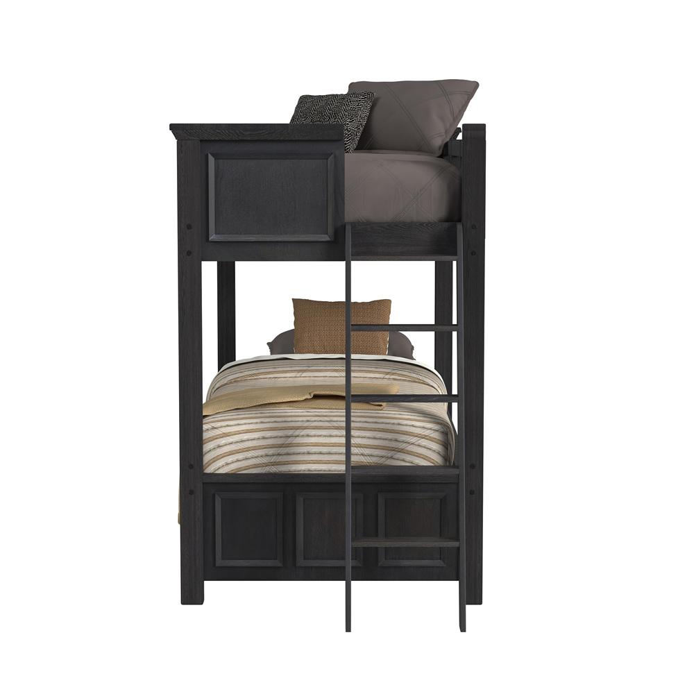 Picket House Furnishings - Brooklyn Kids Twin Over Twin Bunk with Ladder in Charcoal - Y-15760-8-B1 veiw 3
