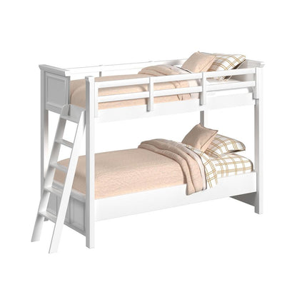 Picket House Furnishings - Brooklyn Kids Twin Over Twin Bunk with Ladder in White - Y-15760-7-B1 veiw 1