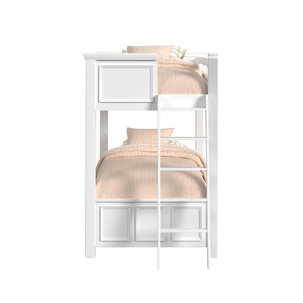 Picket House Furnishings - Brooklyn Kids Twin Over Twin Bunk with Ladder in White - Y-15760-7-B1 veiw 3