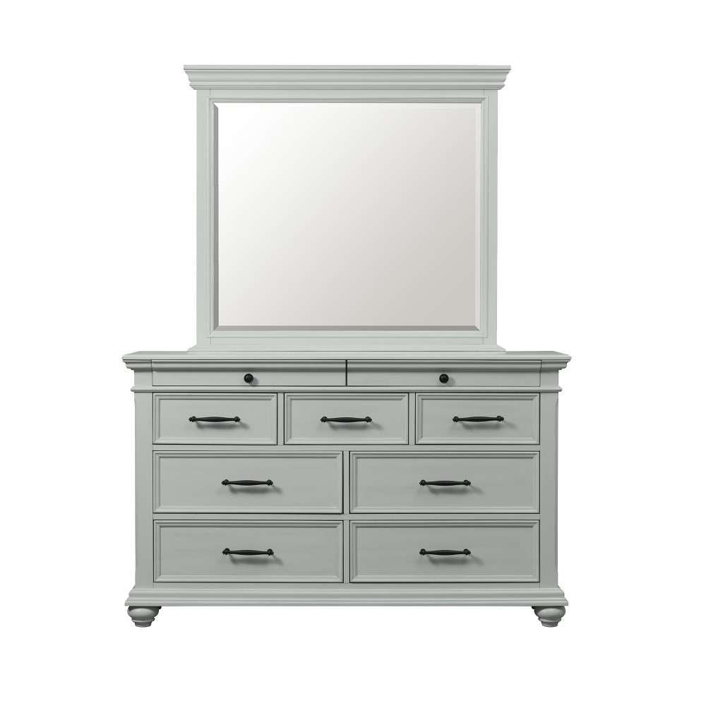 Picket House Furnishings - Brooks 9-Drawer Dresser with Mirror in Grey - SR300DRMR veiw 2