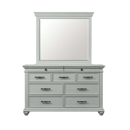 Picket House Furnishings - Brooks 9-Drawer Dresser with Mirror in Grey - SR300DRMR veiw 2