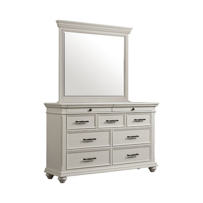 Picket House Furnishings - Brooks 9-Drawer Dresser with Mirror in White - SR600DRMR veiw 1